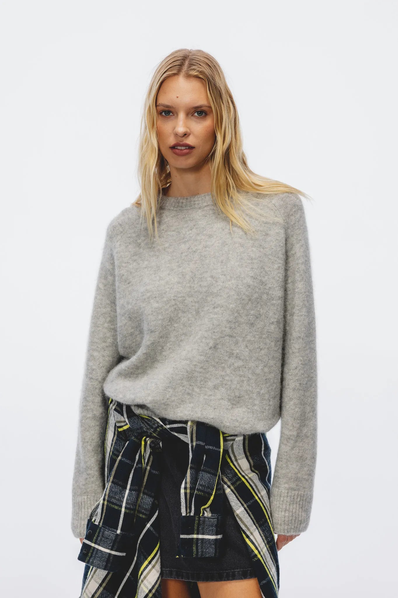 Sweter Mirka Jasny Szary Melanż