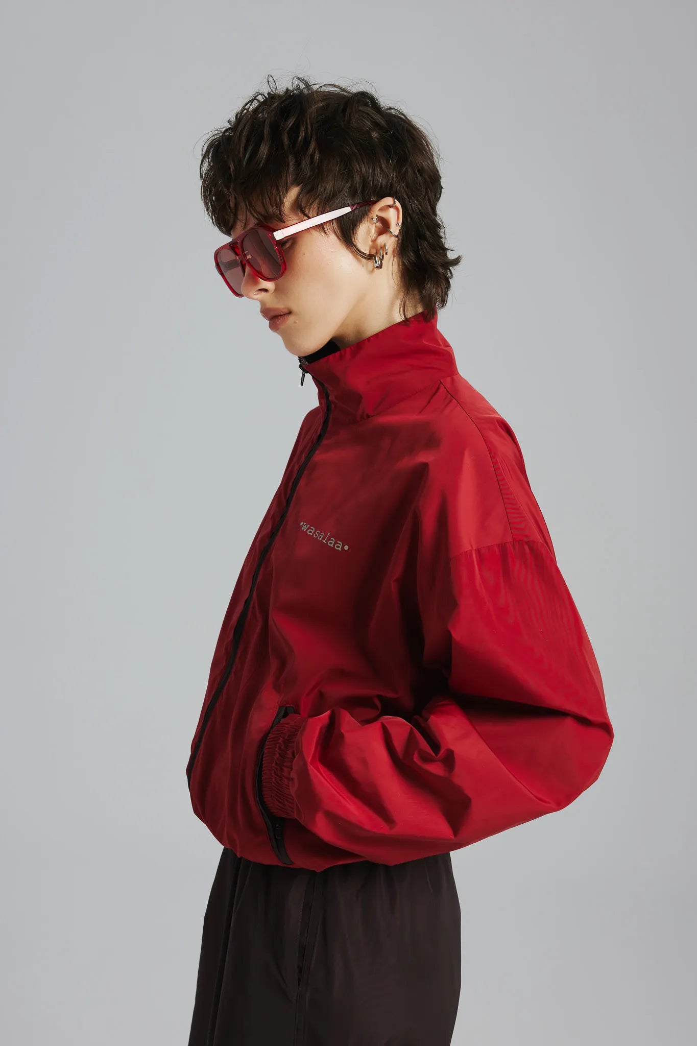 Kurtka Lexi Print Czerwony