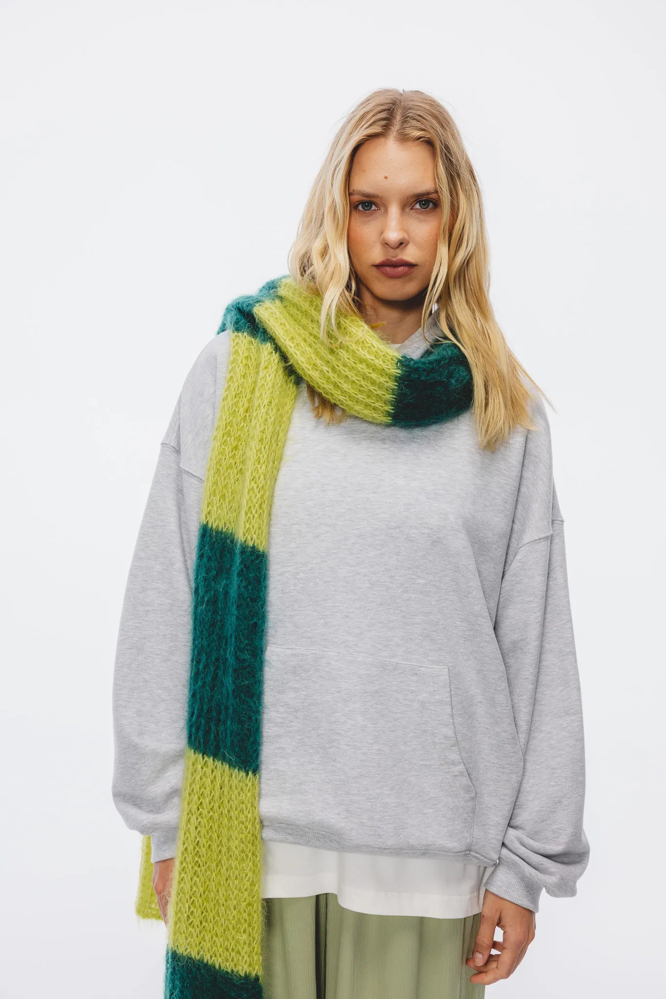 Szalik Penelopa Szmaragdowo-Limonkowy