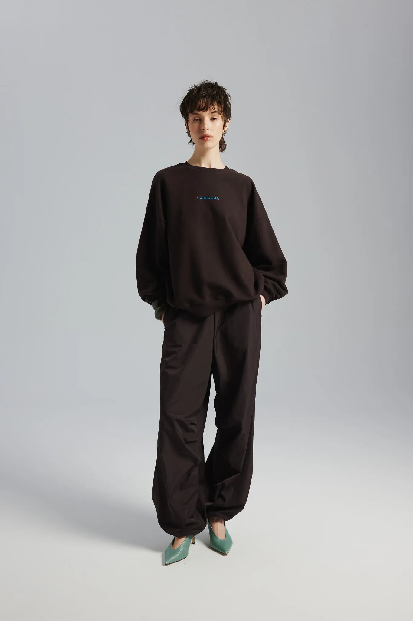 Spodnie Idaliaa Gorzka Czekolada