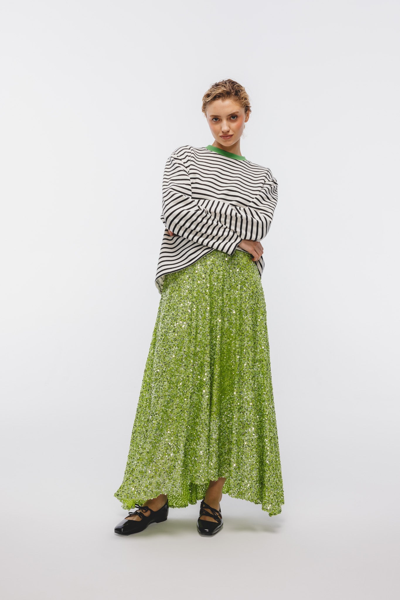 Spódnica cekinowa Grace Zielony