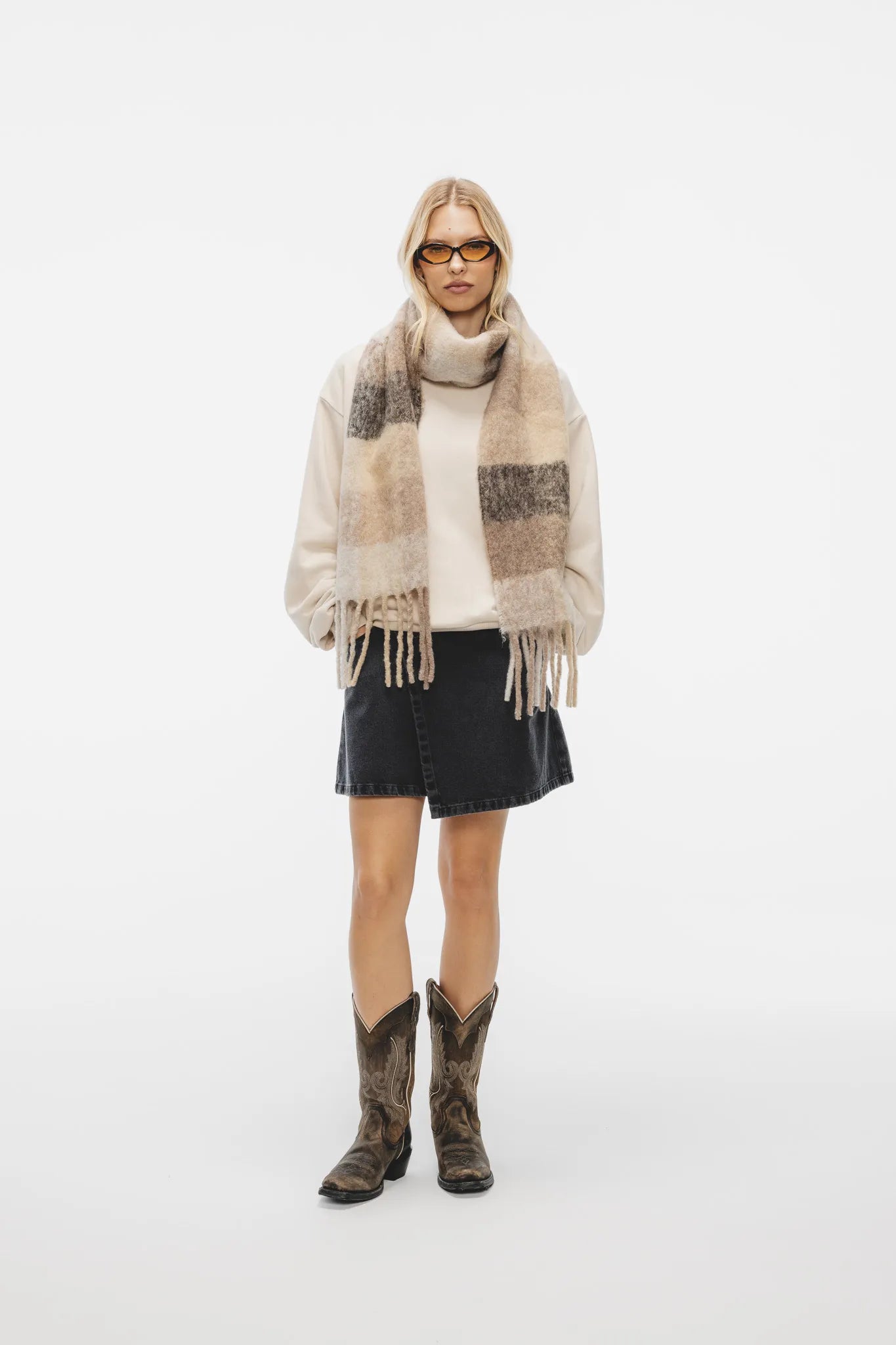 Szalik Florencja Beżowy