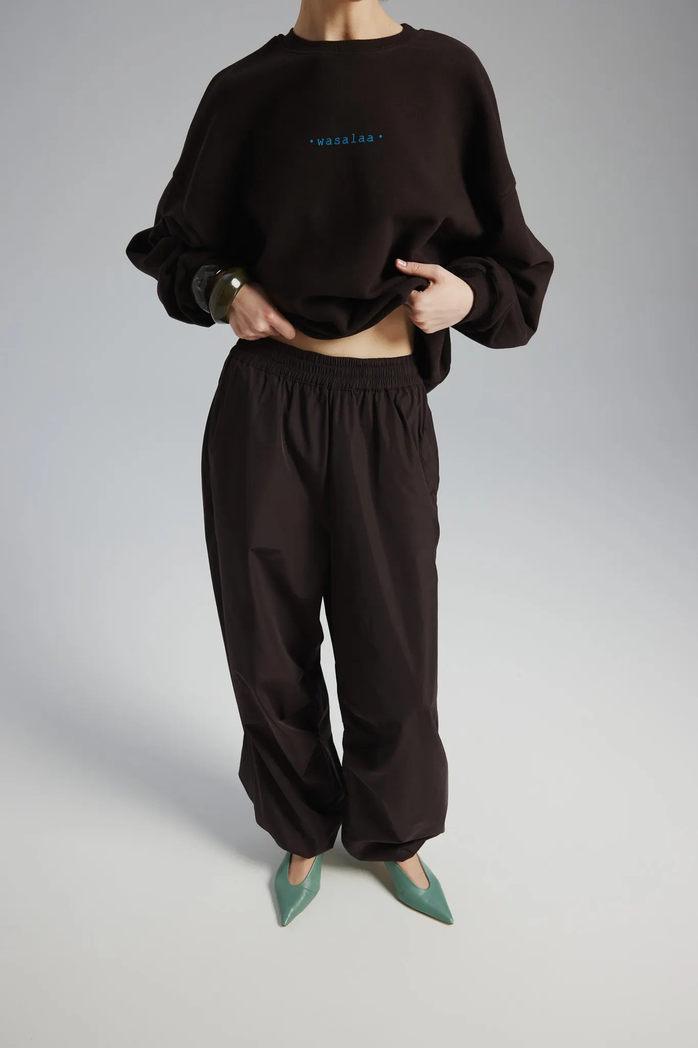 Spodnie Idaliaa Gorzka Czekolada