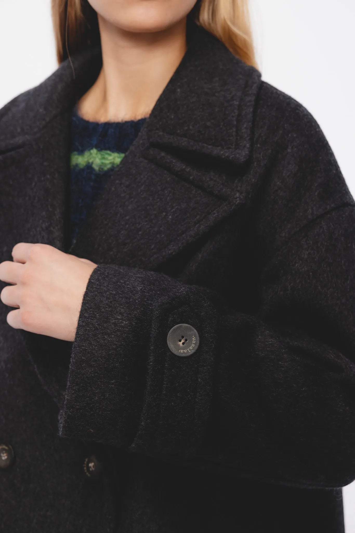 Płaszcz wełniany Gustawa Grafitowy