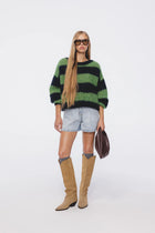 Sweter Narcyza Granatowy-Zielony