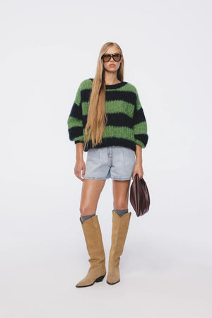 Sweter Narcyza Granatowy-Zielony