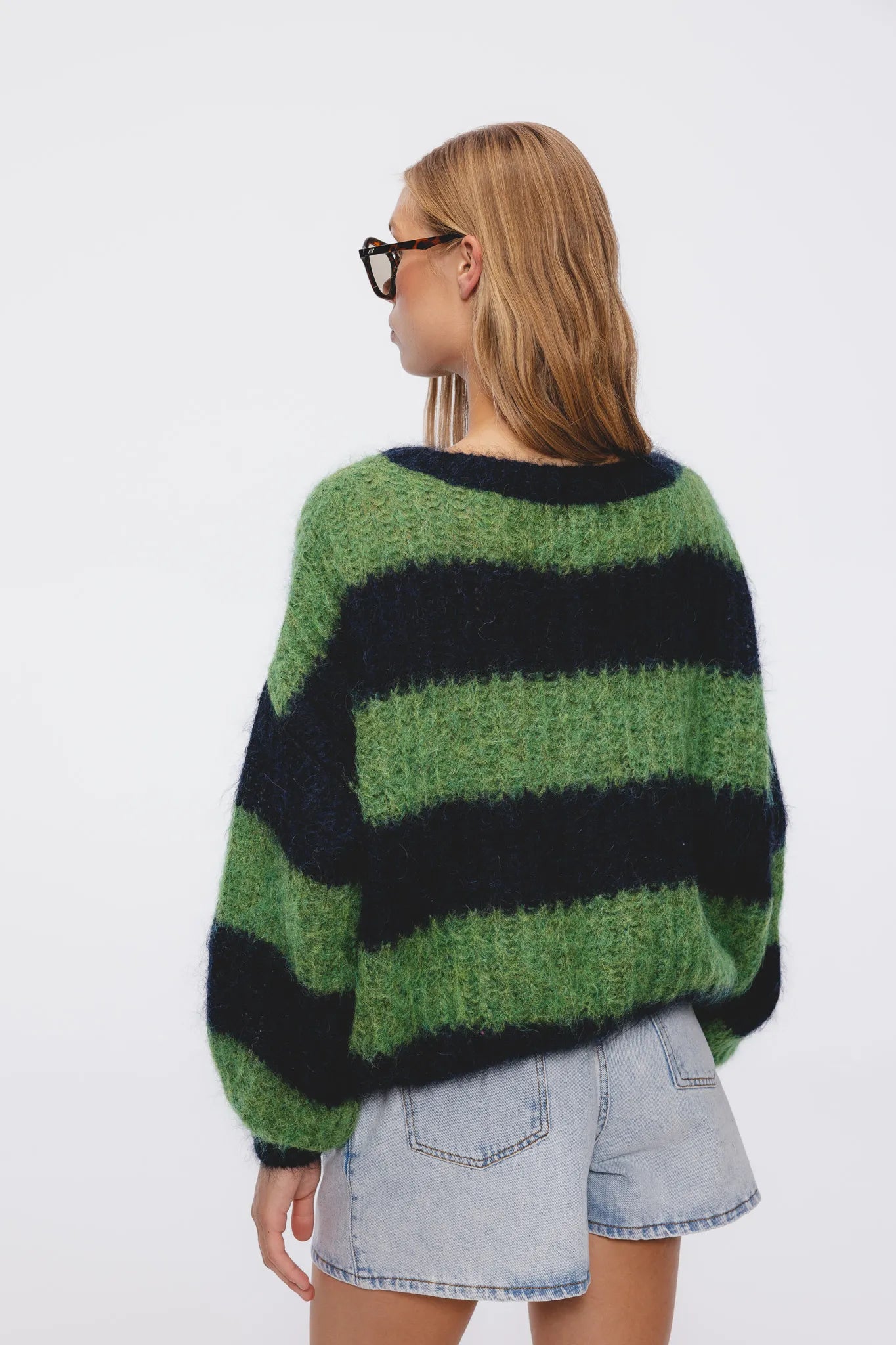 Sweter Narcyza Granatowy-Zielony