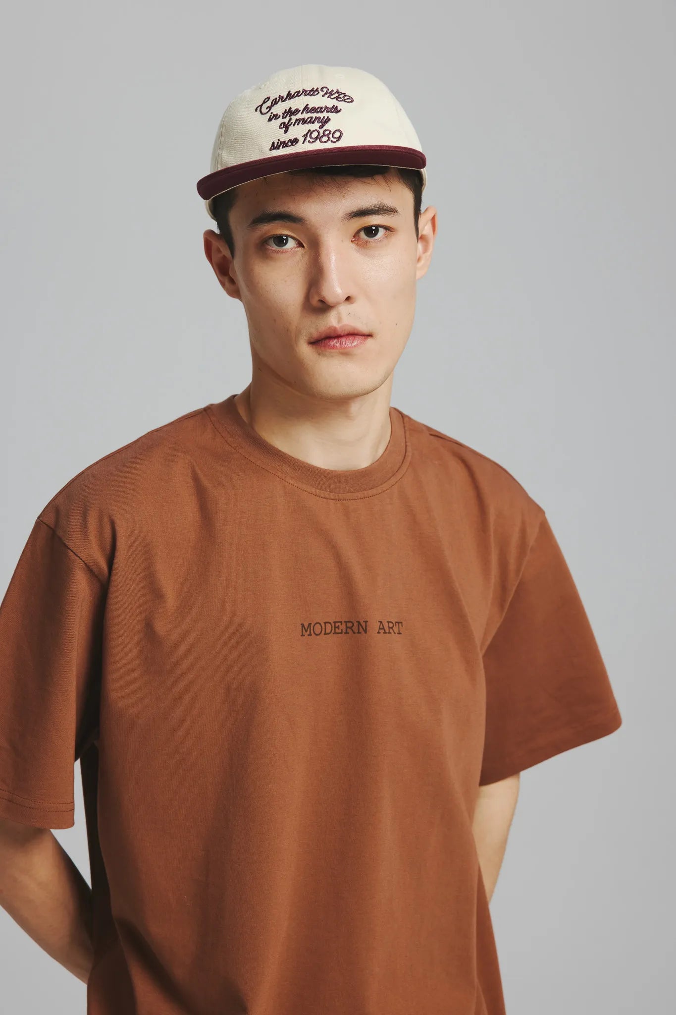 T-shirt Dru Print Orzechowy