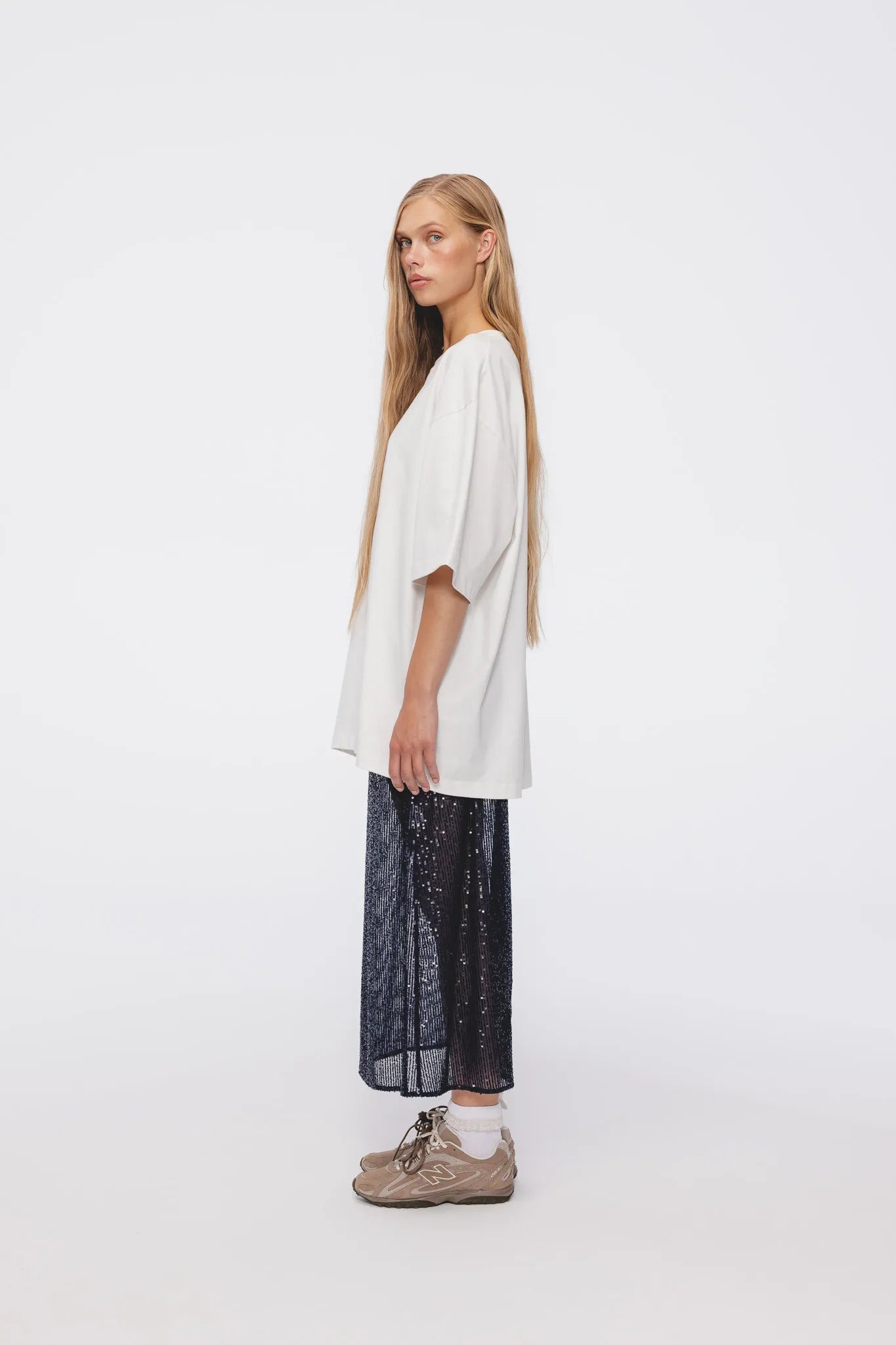 Spódnica cekinowa Stella Granatowy