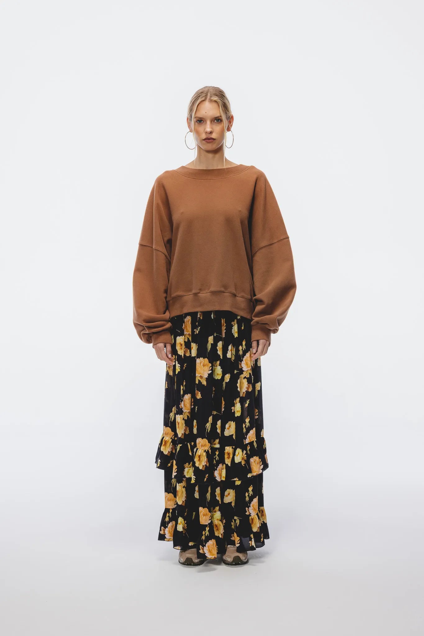 Spódnica Ziutka Ciemny Grafit-Złoty