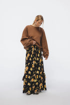 Spódnica Ziutka Ciemny Grafit-Złoty