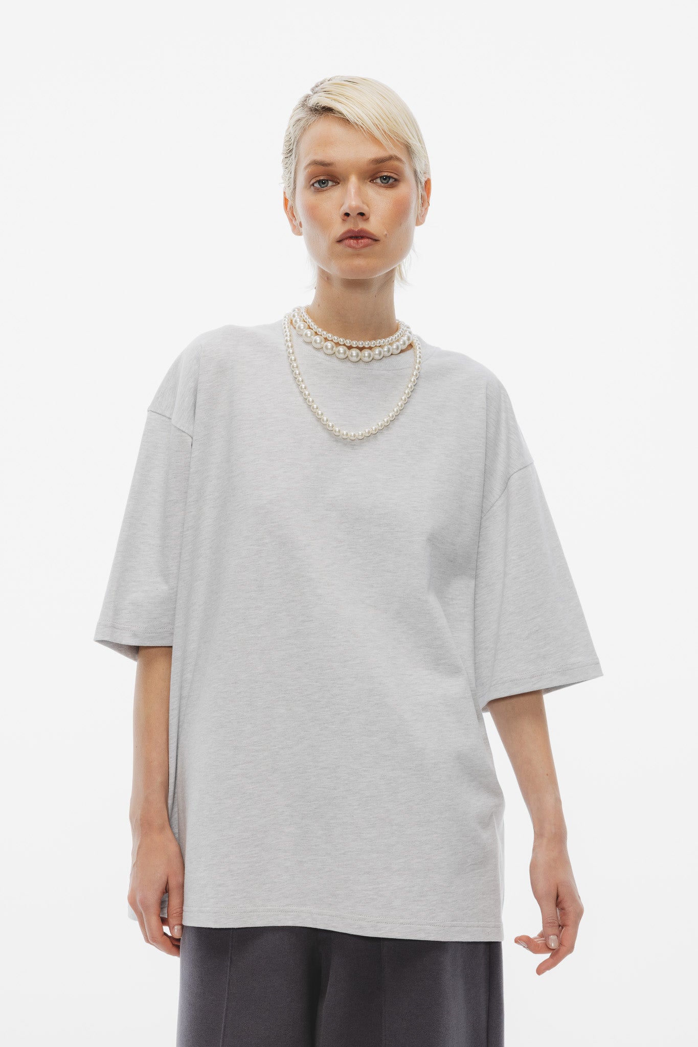 T-shirt unisex Jasny Szary Melanż