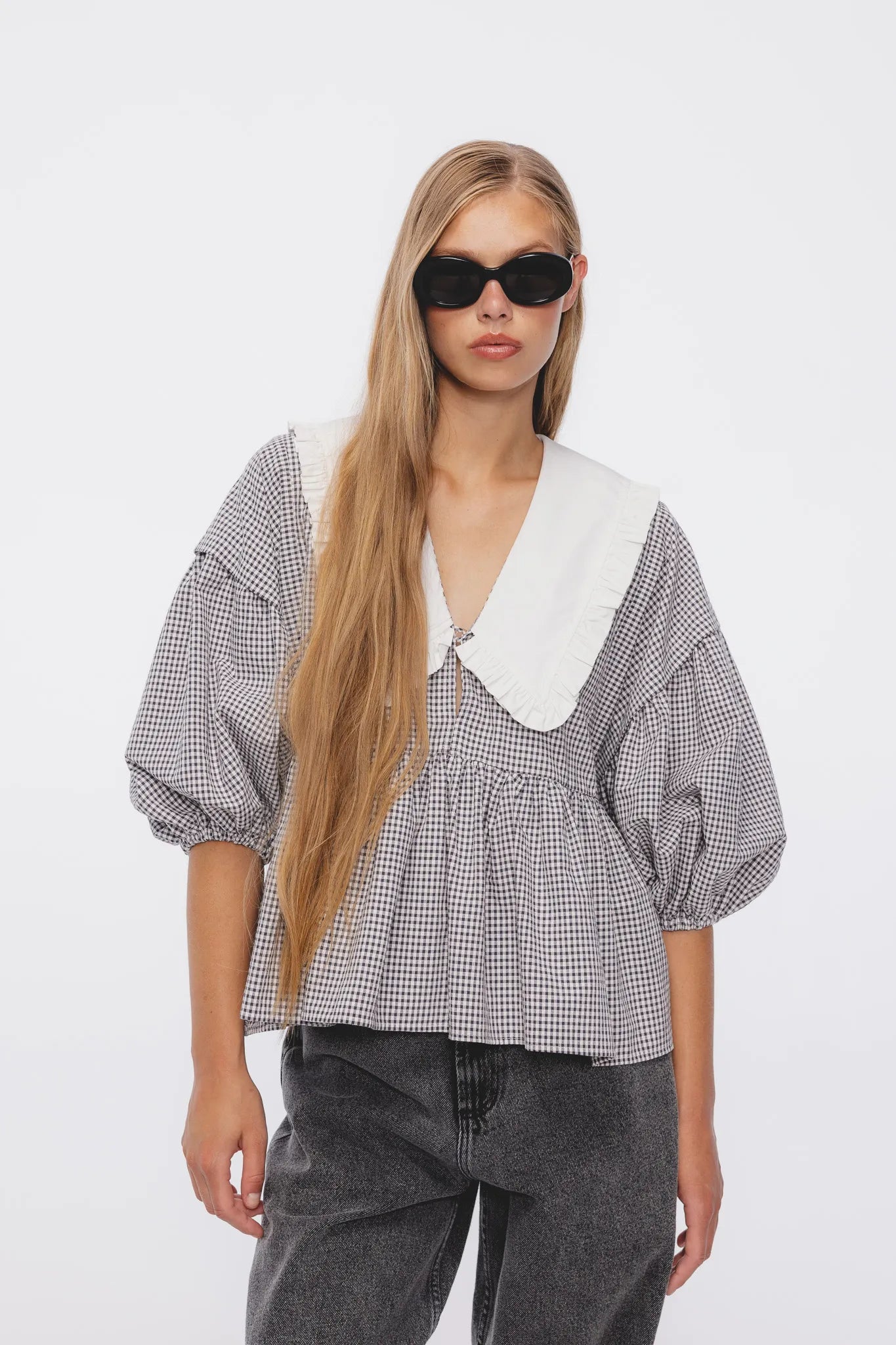 Koszula Esmi Off White-Czarny