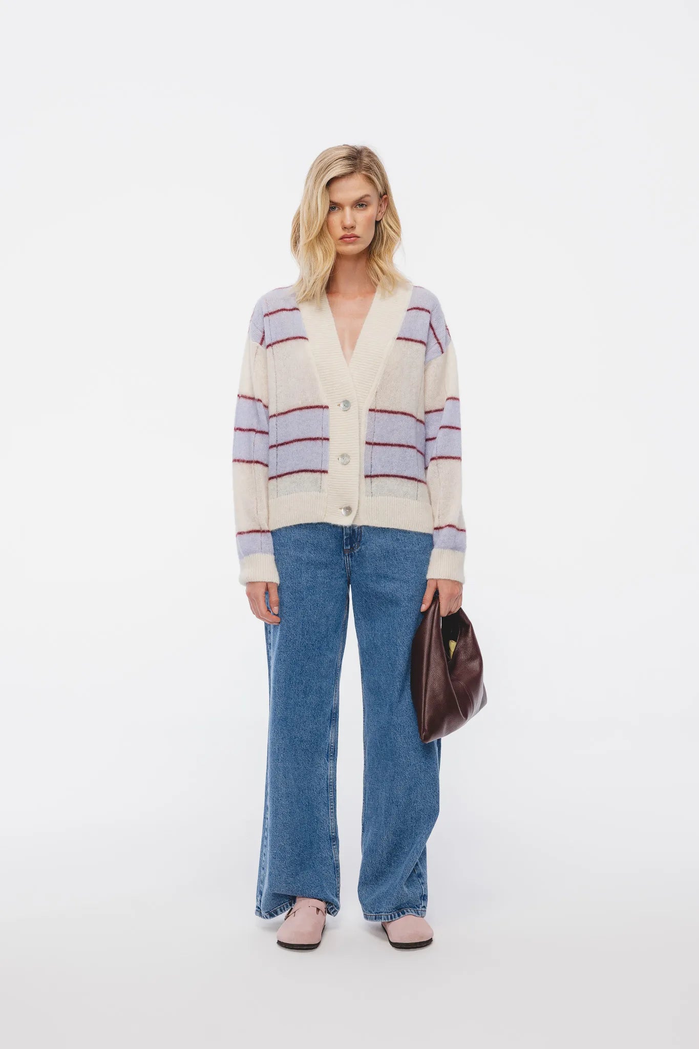 Sweter Kami Śmietankowo-Błękitny