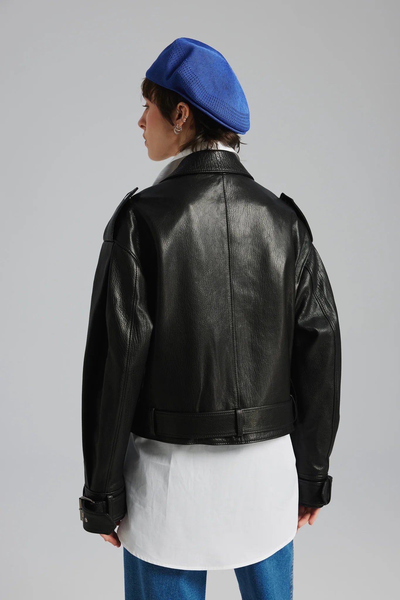 Kurtka skórzana Roxie Czarny