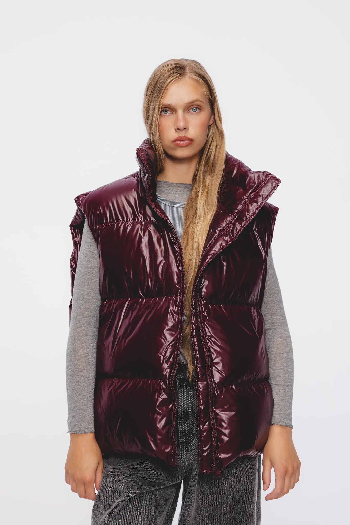 Kamizelka puchowa unisex Władzia Wiśniowy