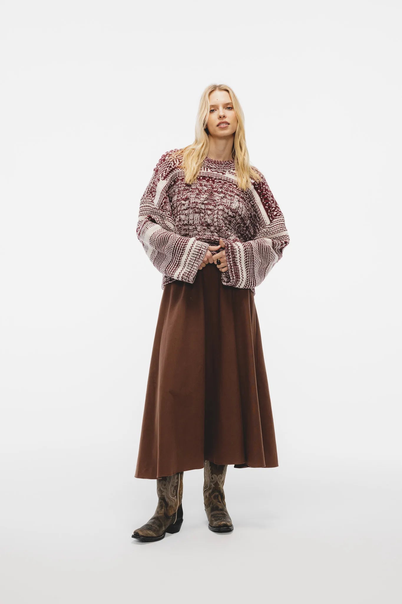 Sweter Asteria Bakłażanowy Melanż