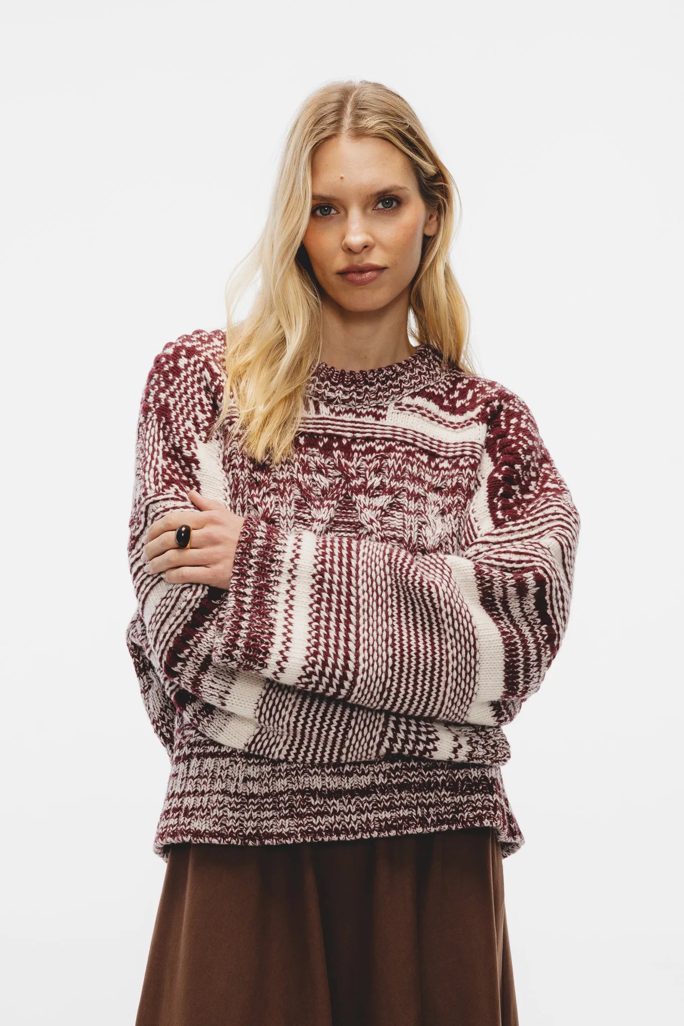 Sweter Asteria Bakłażanowy Melanż