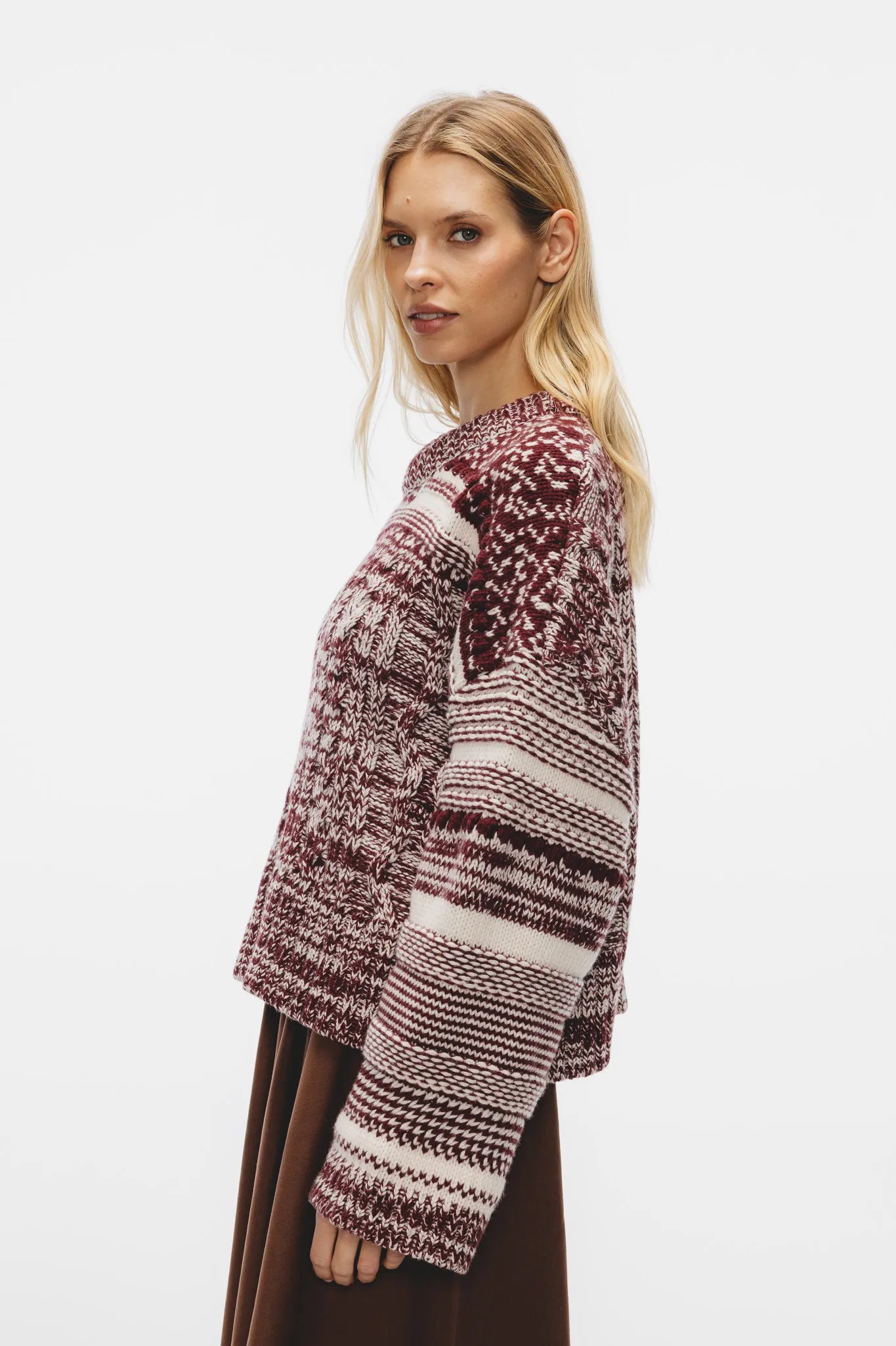 Sweter Asteria Bakłażanowy Melanż