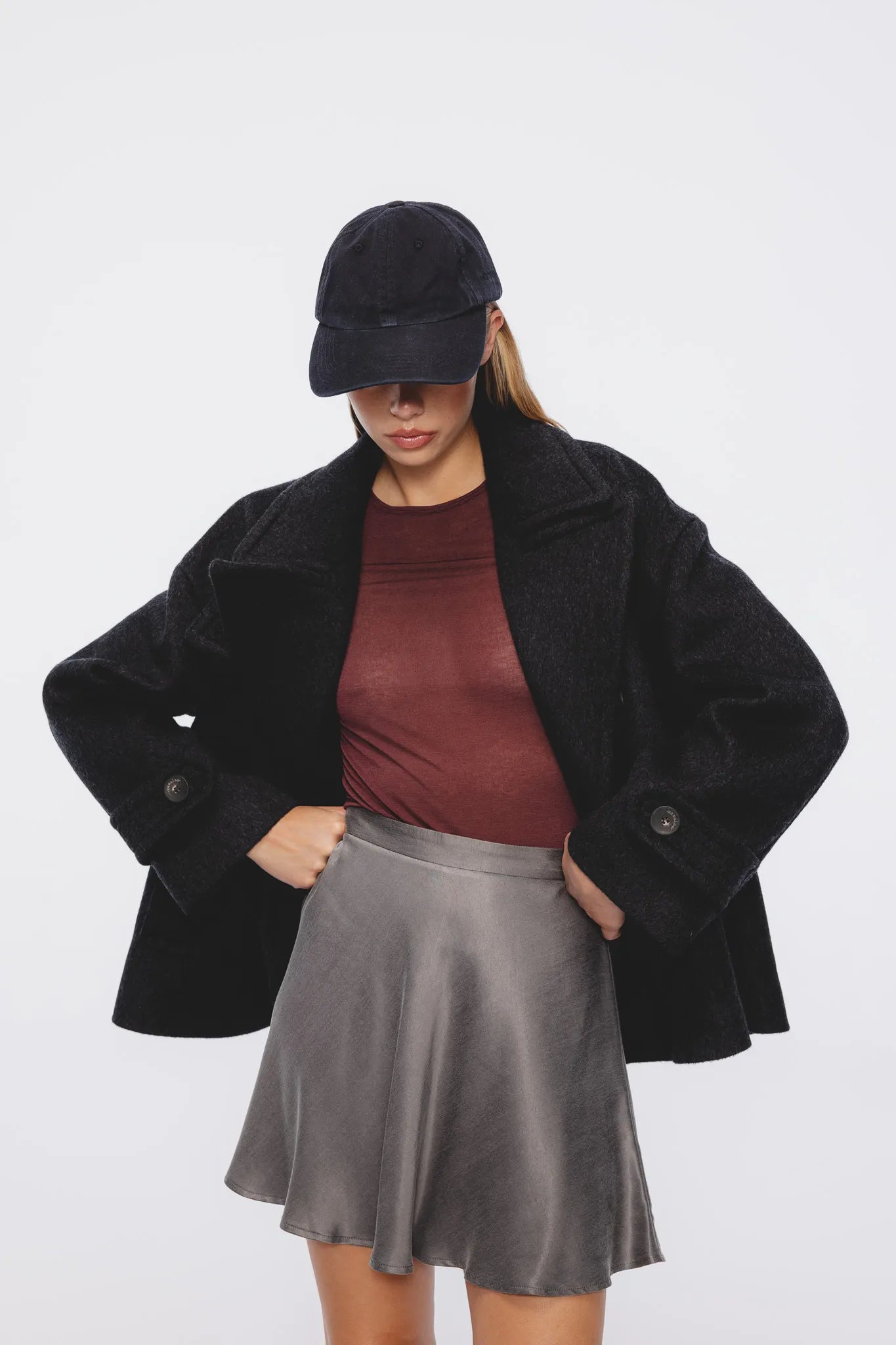 Spódniczka Lora Stalowy Szary