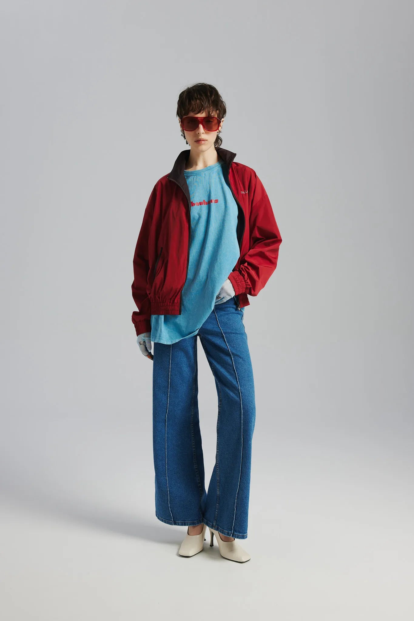 T-shirt Dru Vintage Print Sprany Morski