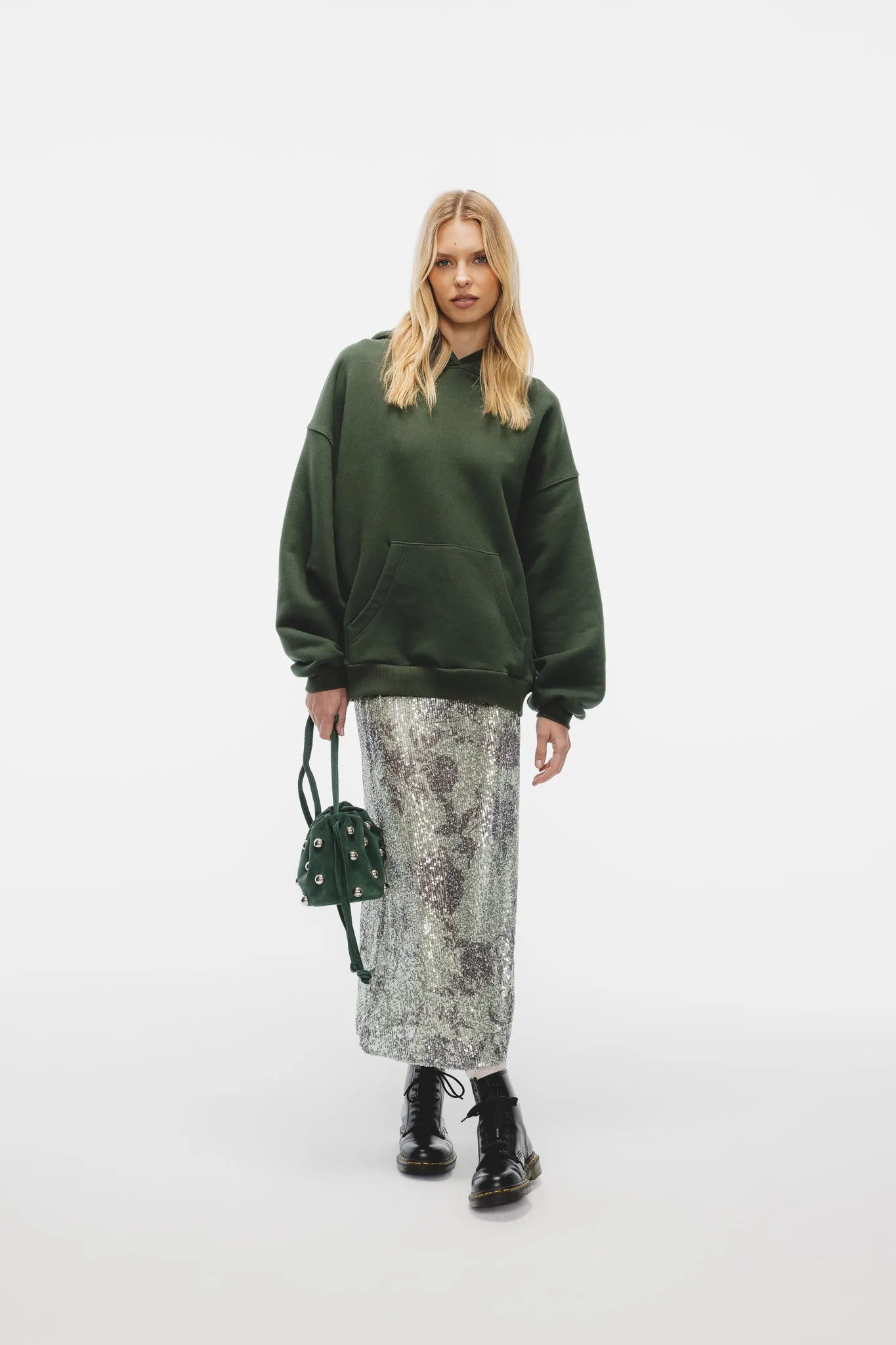 Bluza Kamelia Diagonal Ciemny Zielony