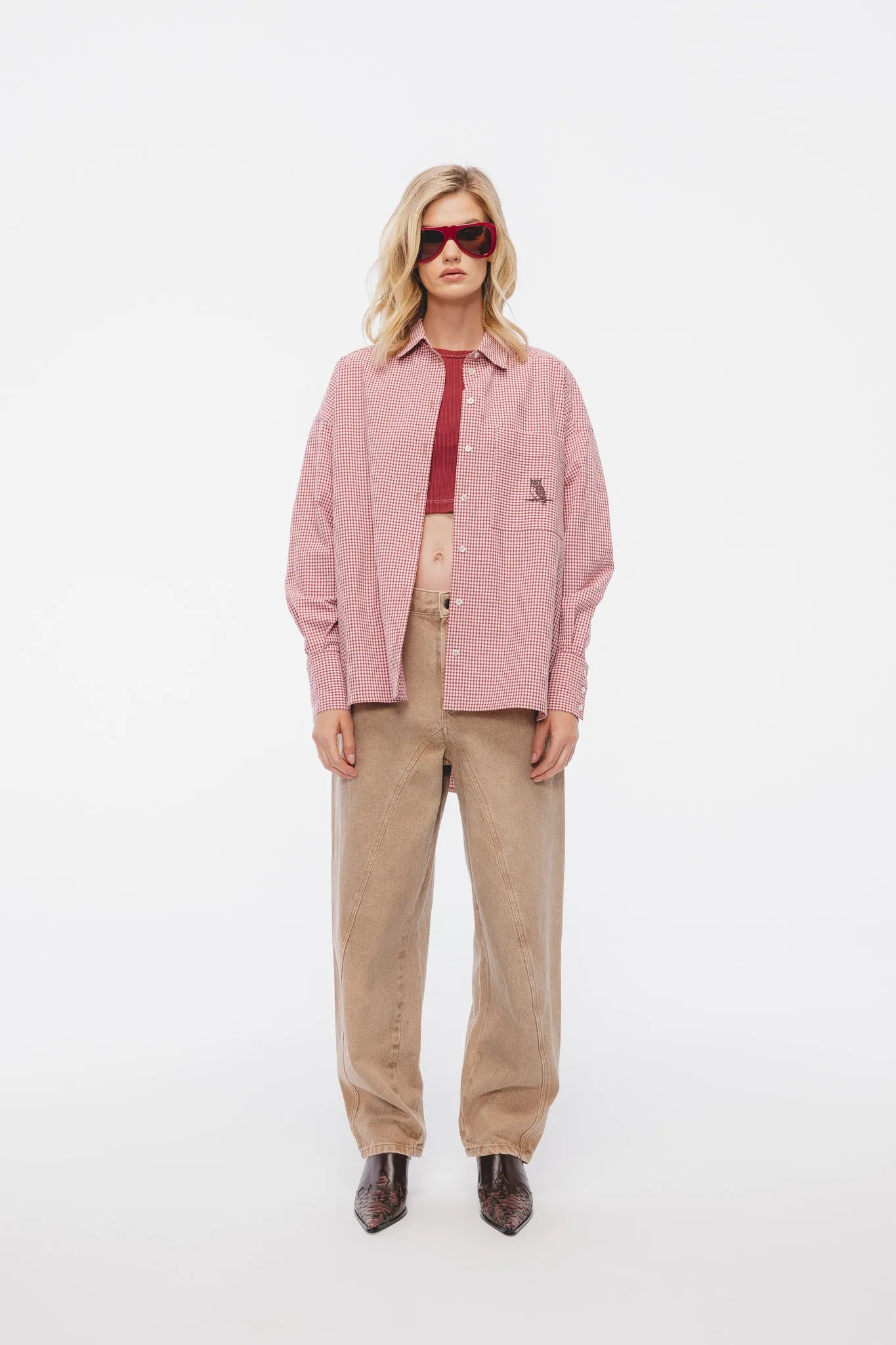 Koszula Aga Czerwono-Różowy