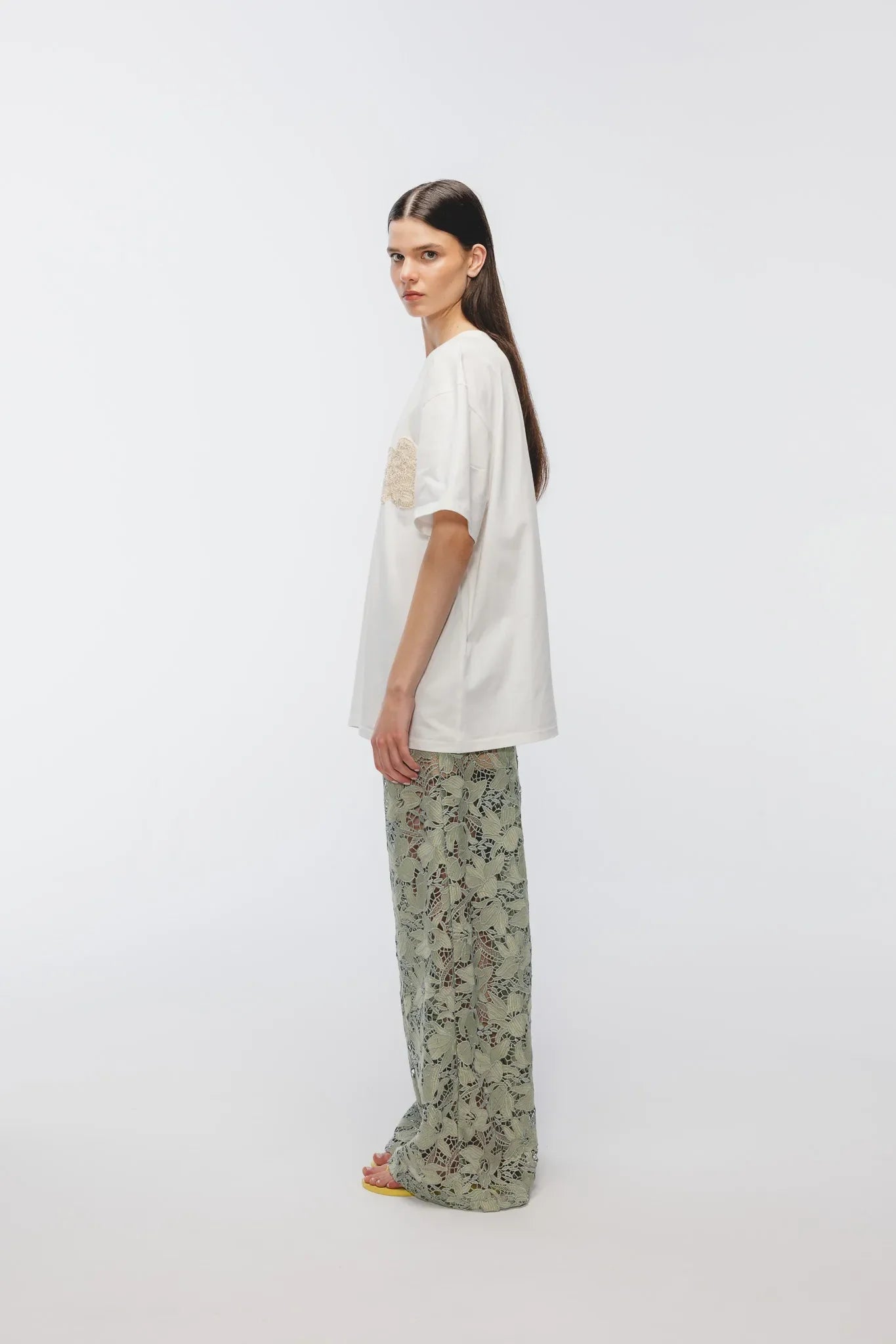 Spodnie Jolanta Szałwiowy