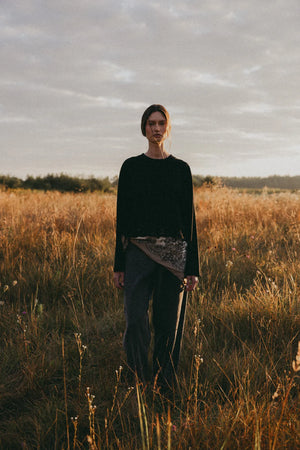 Spodnie Omena Stalowy Szary