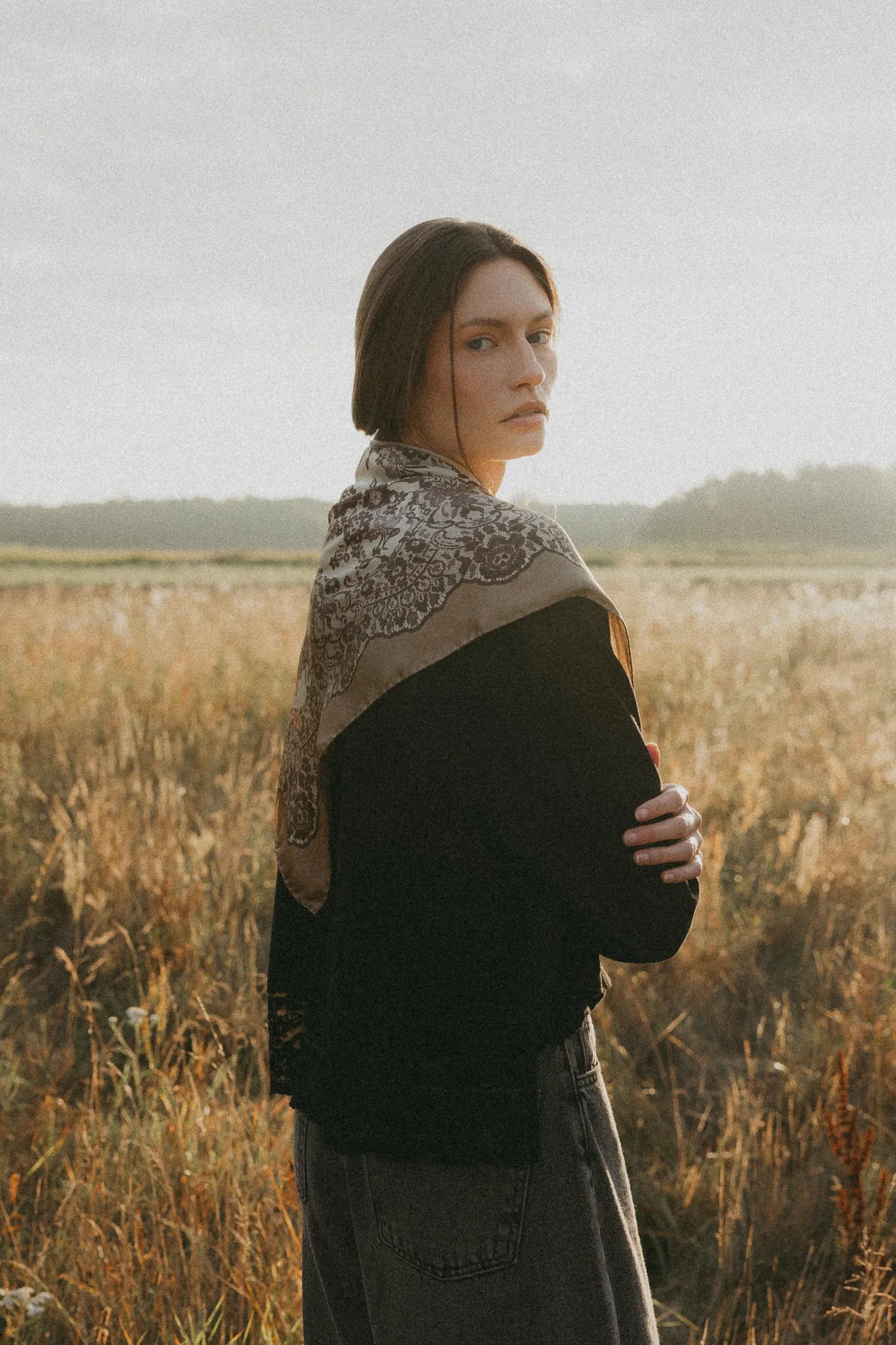 Apaszka Olinka Beżowy