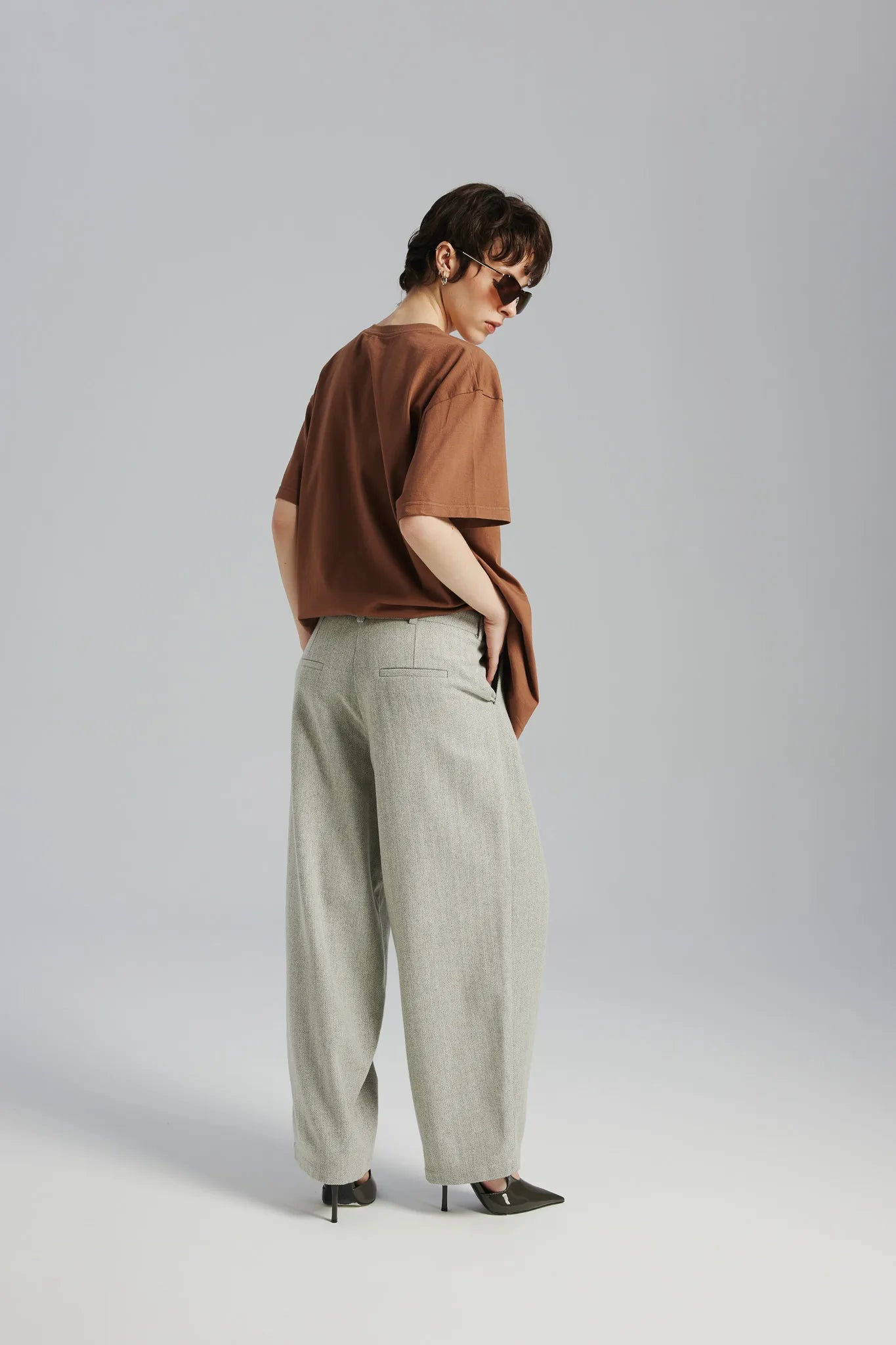 Spodnie Ambrozja Szary-Multikolor