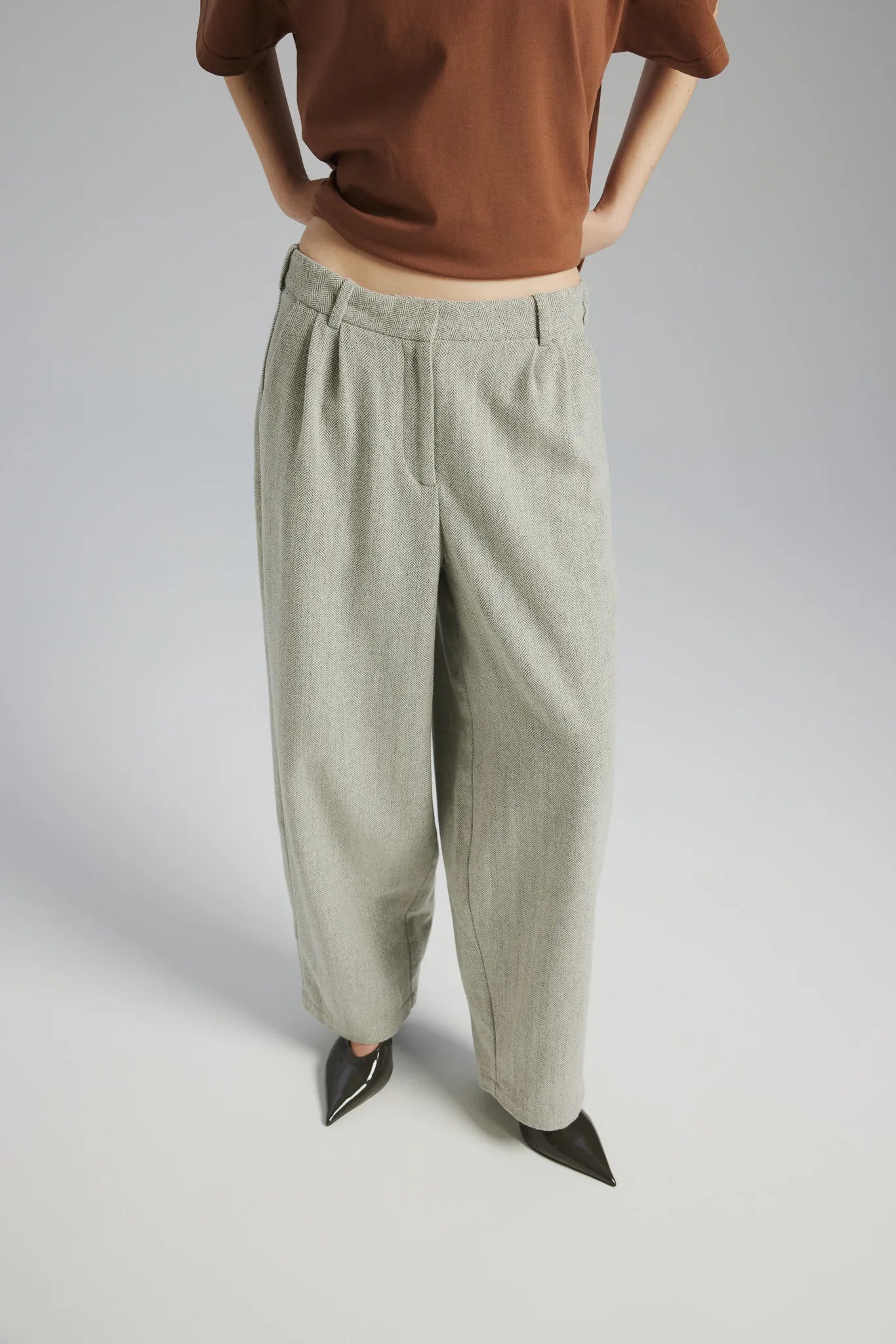 Spodnie Ambrozja Szary-Multikolor