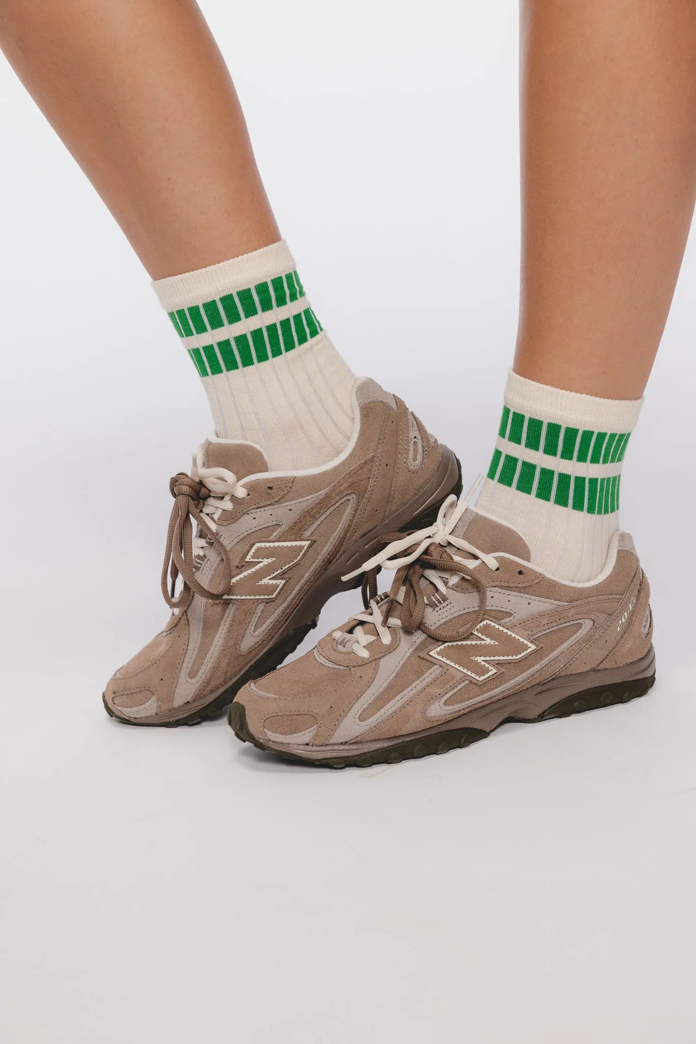 Skarpety Jaromira Off White-Zielony