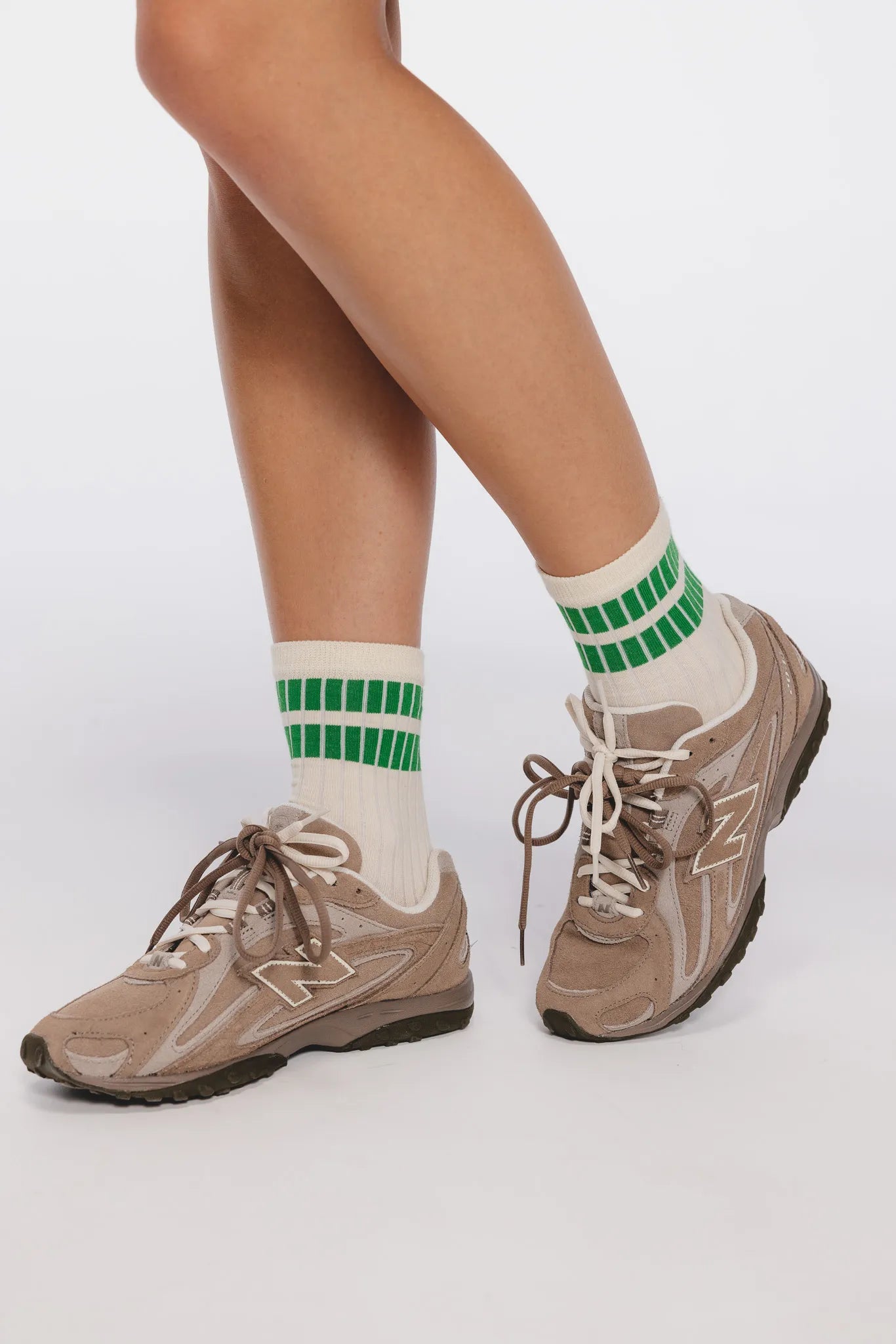 Skarpety Jaromira Off White-Zielony