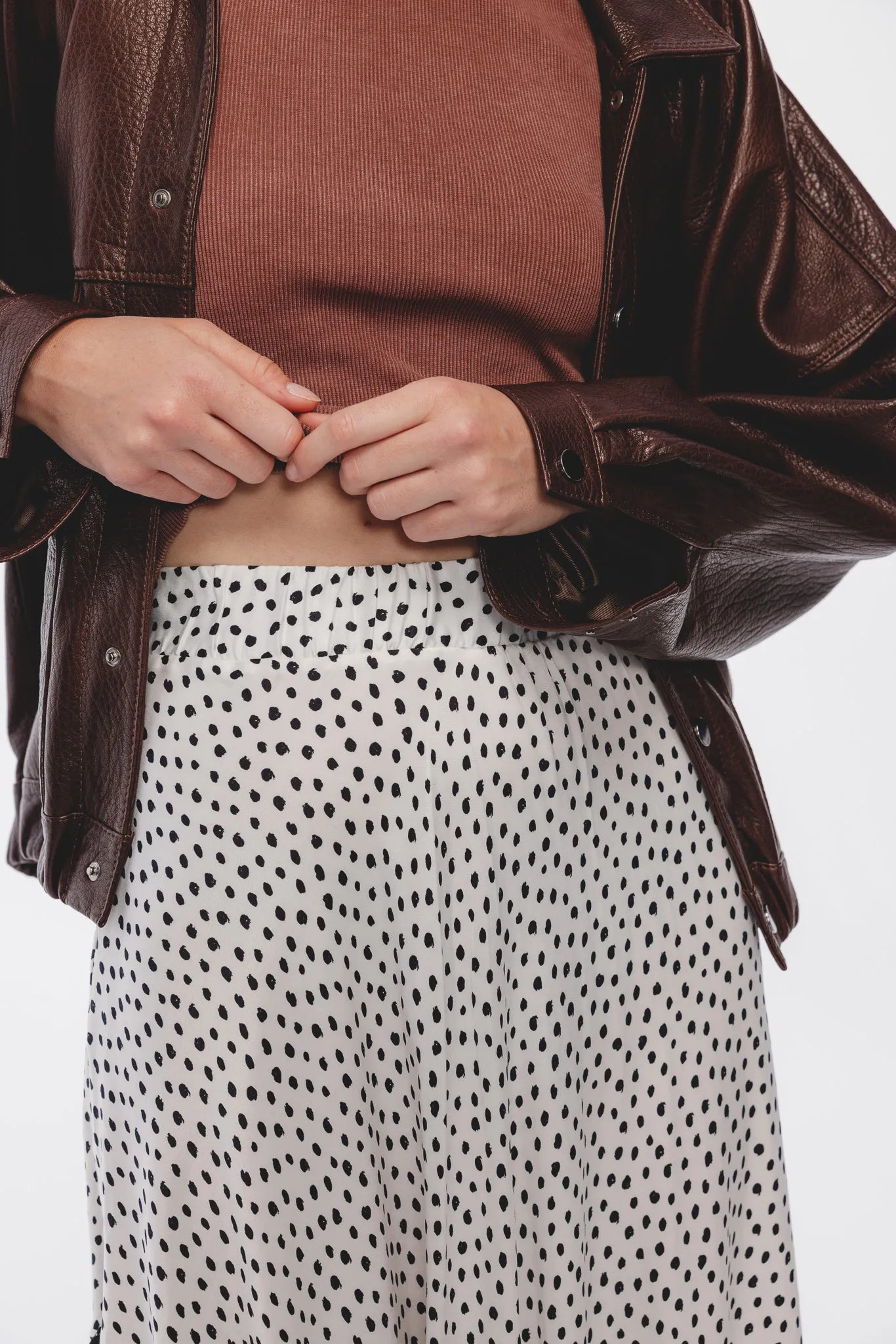 Spódnica Melisa Print Biało-Czarny