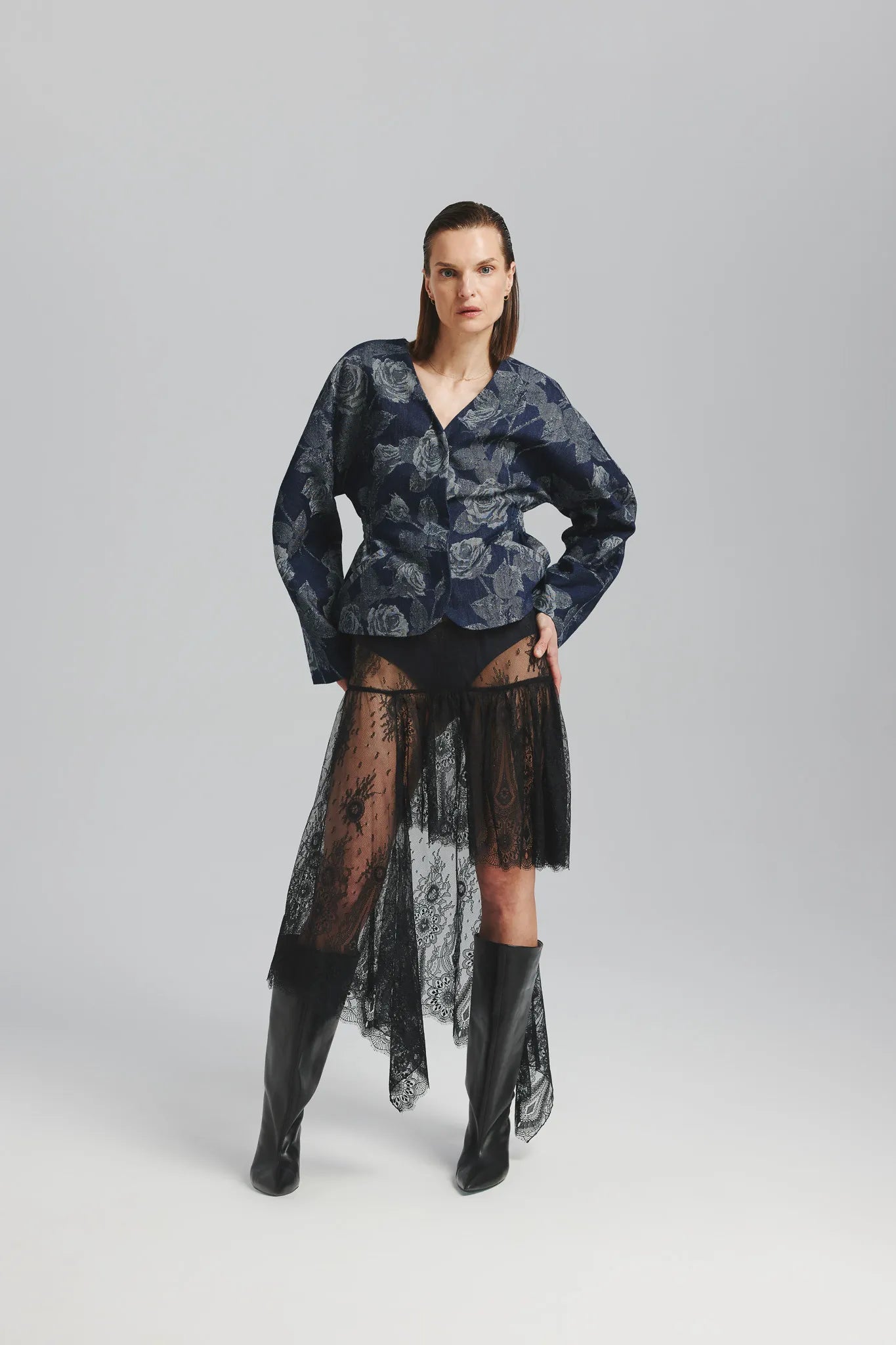 Marynarka Dobromira Ciemny Granatowy