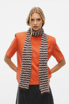 Szalik Pamela Brązowy-Szary-Róż