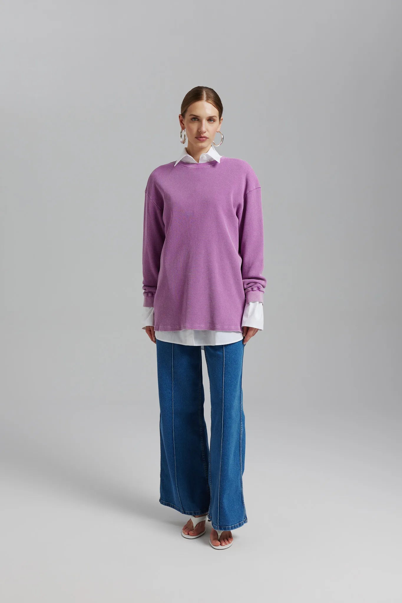 Longsleeve Seweryna Vintage Sprany Jagodowy