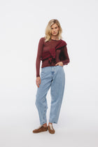 Longsleeve Hortensja Bordowy