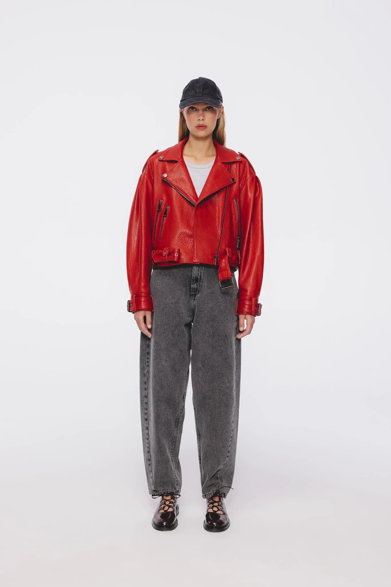 Spodnie Omena Stalowy Szary