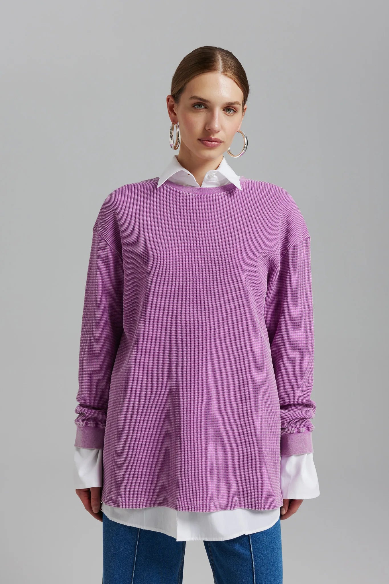 Longsleeve Seweryna Vintage Sprany Jagodowy