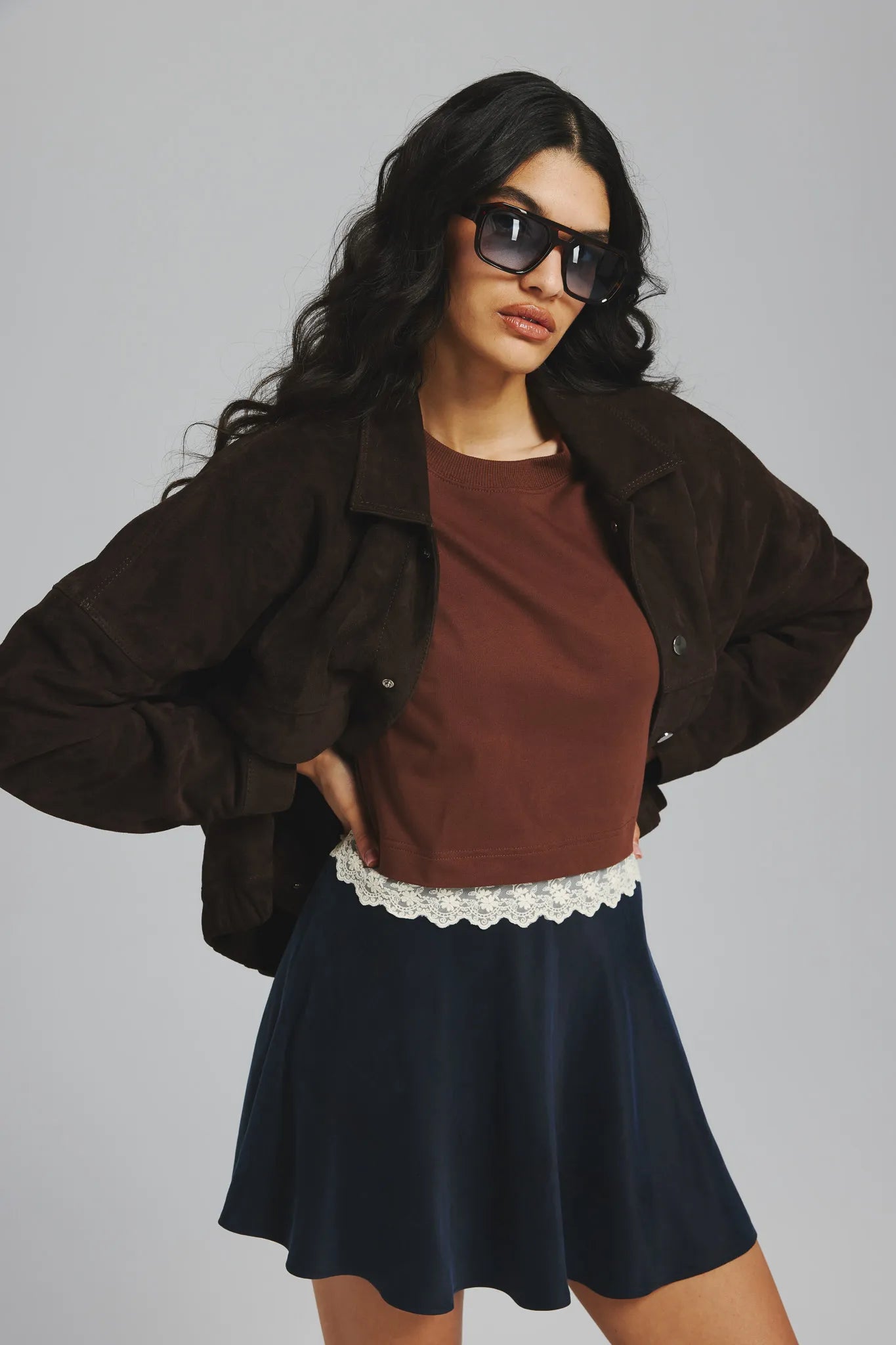 Spódniczka Lora Ciemny Grafit