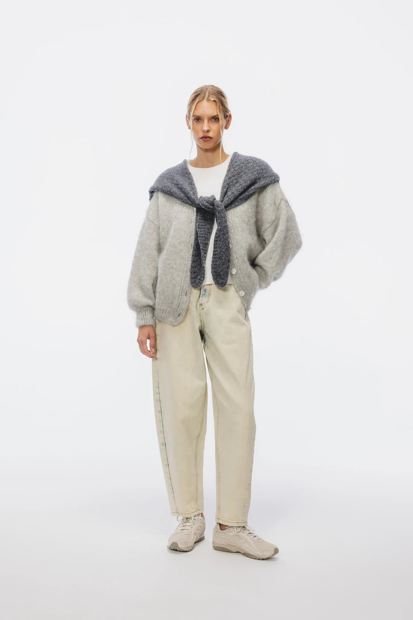 Spodnie Omena Ice Dye Masełkowy