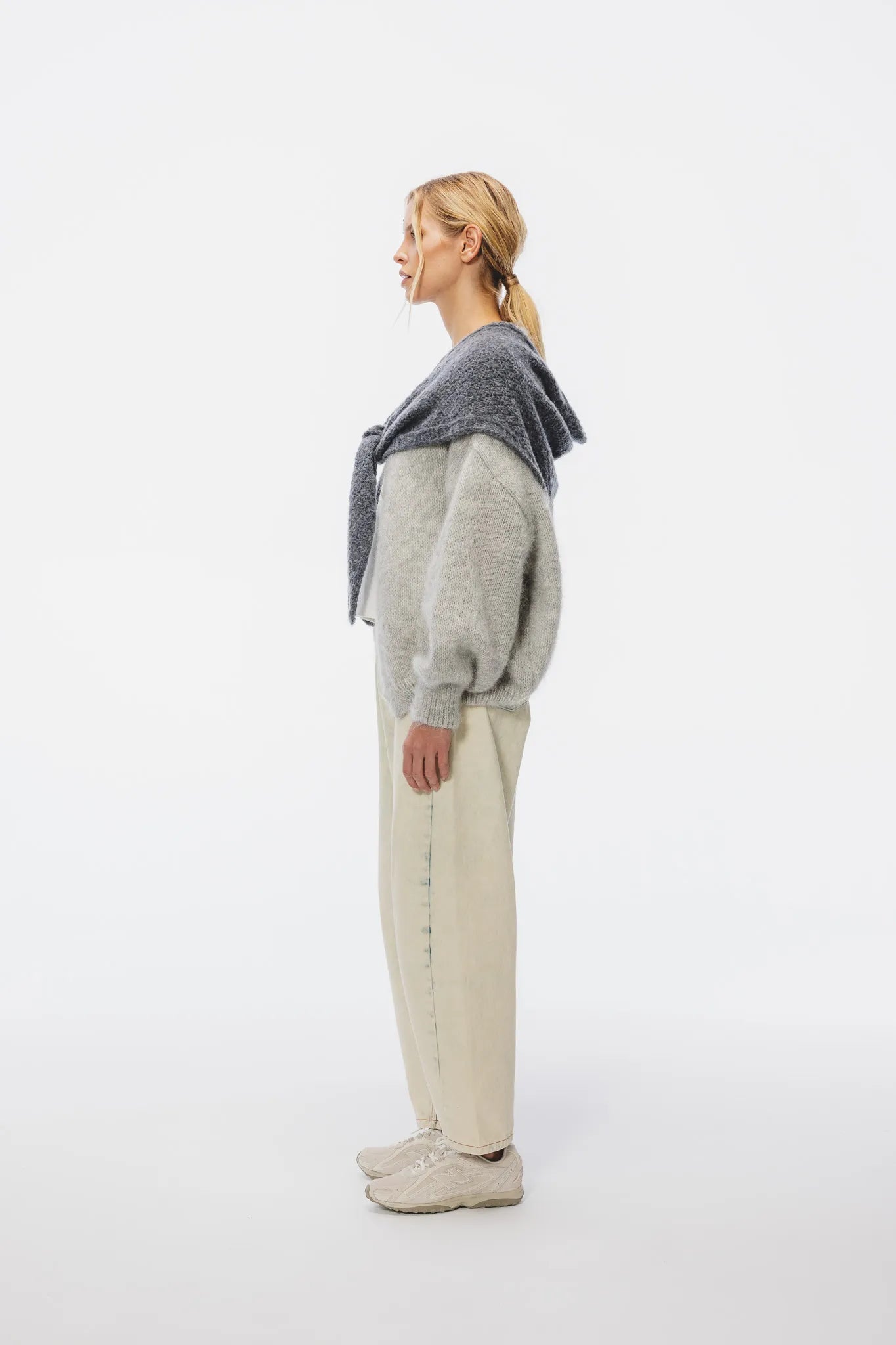 Spodnie Omena Ice Dye Masełkowy