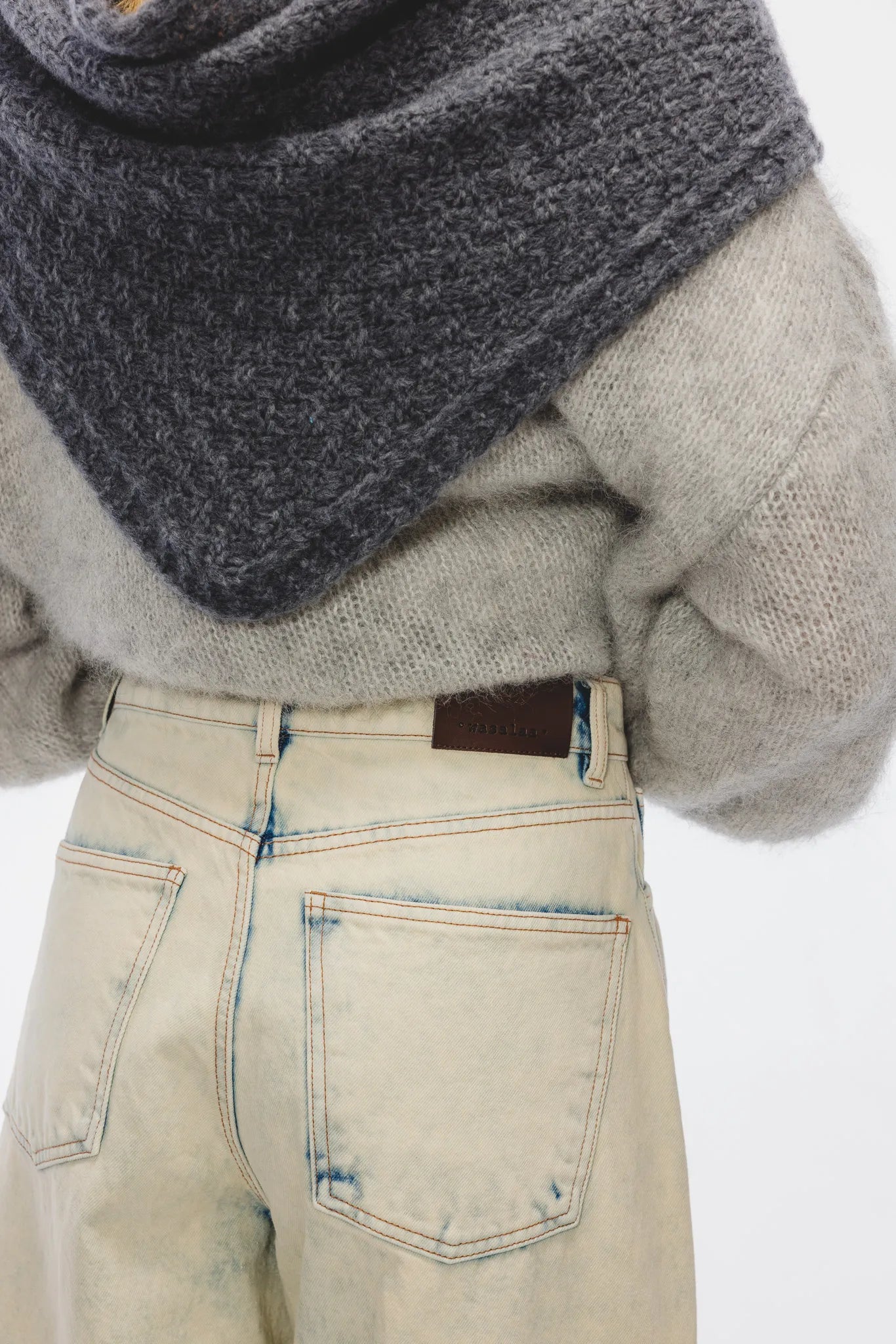 Spodnie Omena Ice Dye Masełkowy