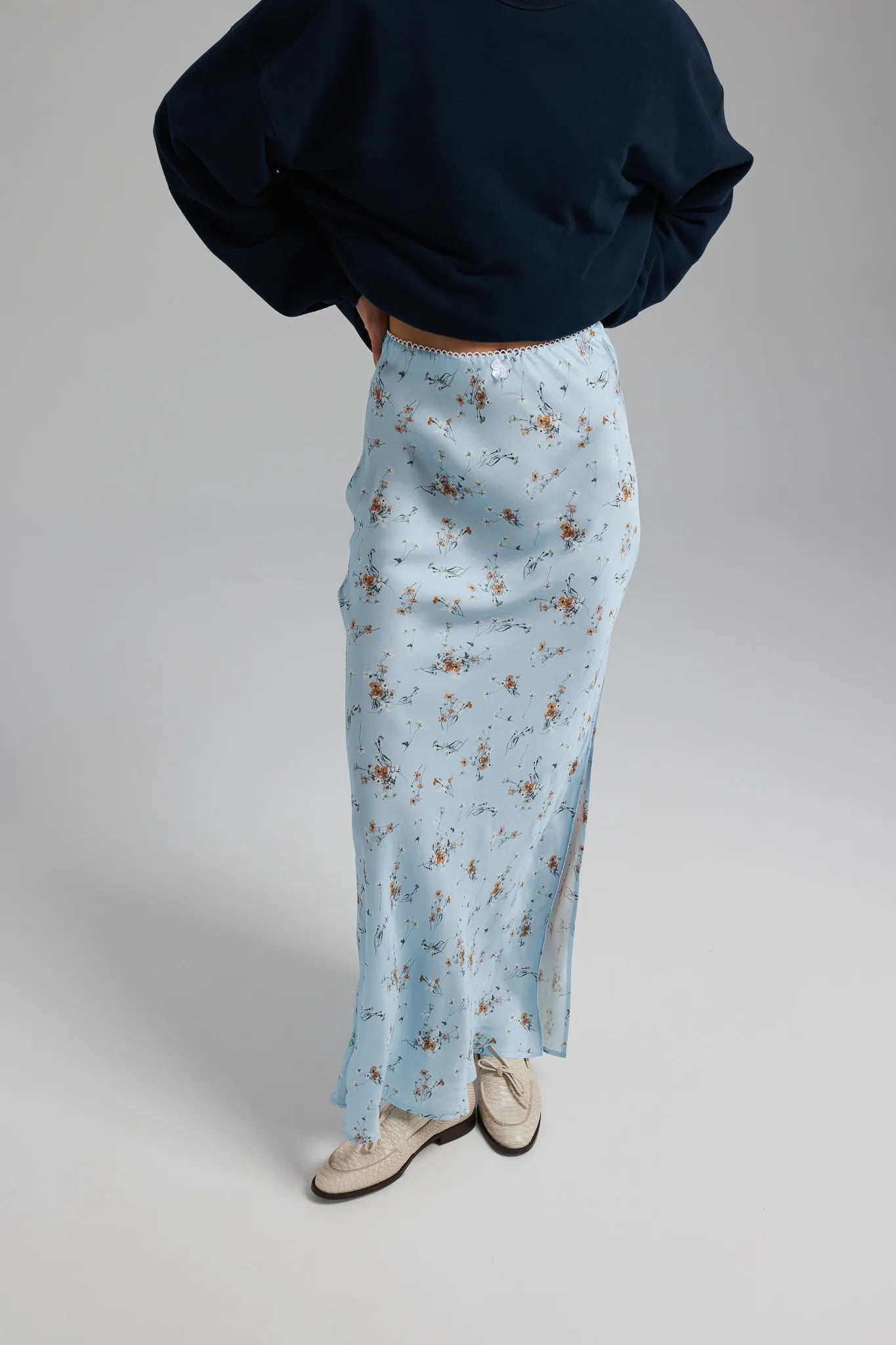 Spódnica Sami Print Jasny Błękitny