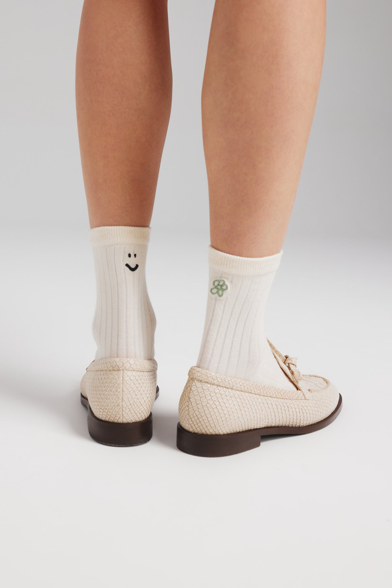 Skarpety Jaromira Haft Off White