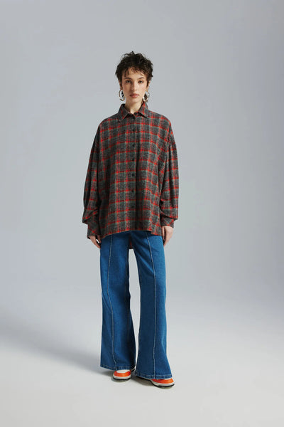 Koszula Dakota Szary-Pomarańczowy