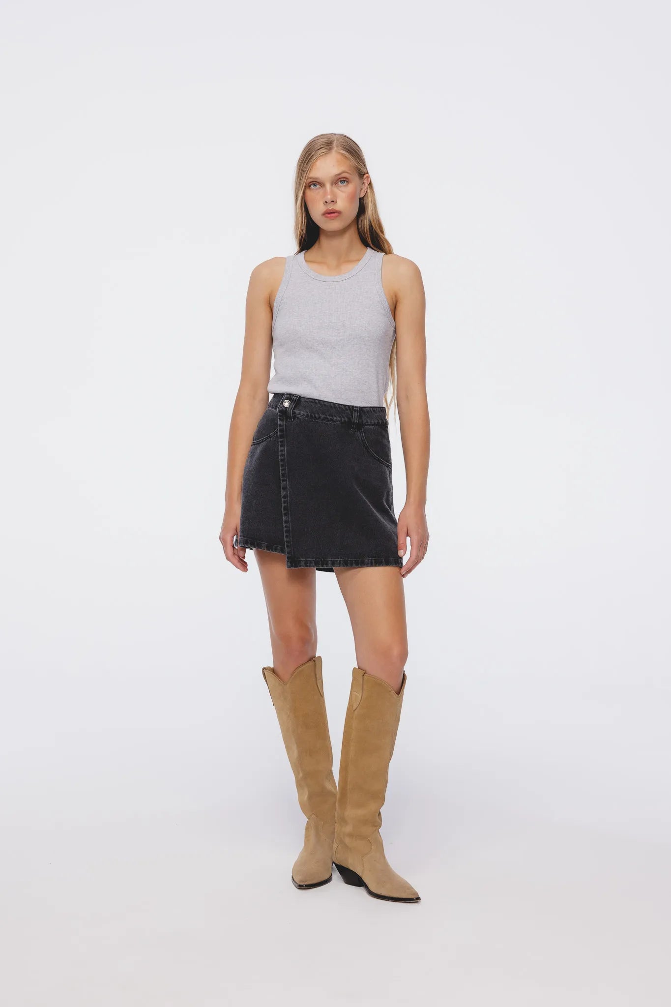 Spódnica Elena Denim Szary