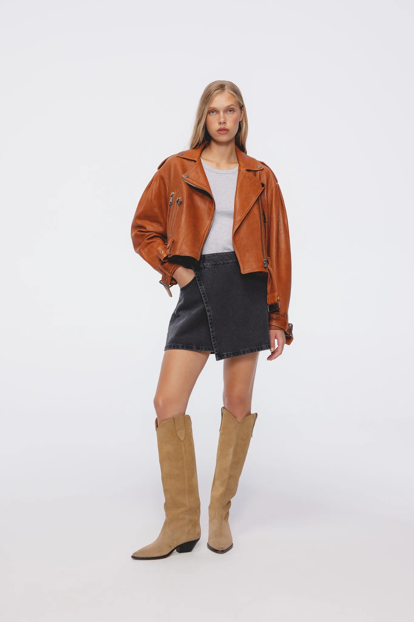 Spódnica Elena Denim Szary